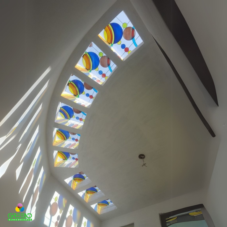 Architectural Ceiling Glass Installation