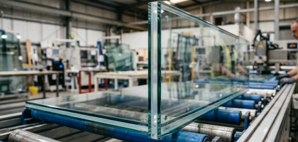 Laminated glass installation showcasing safety, durability, and modern architectural design