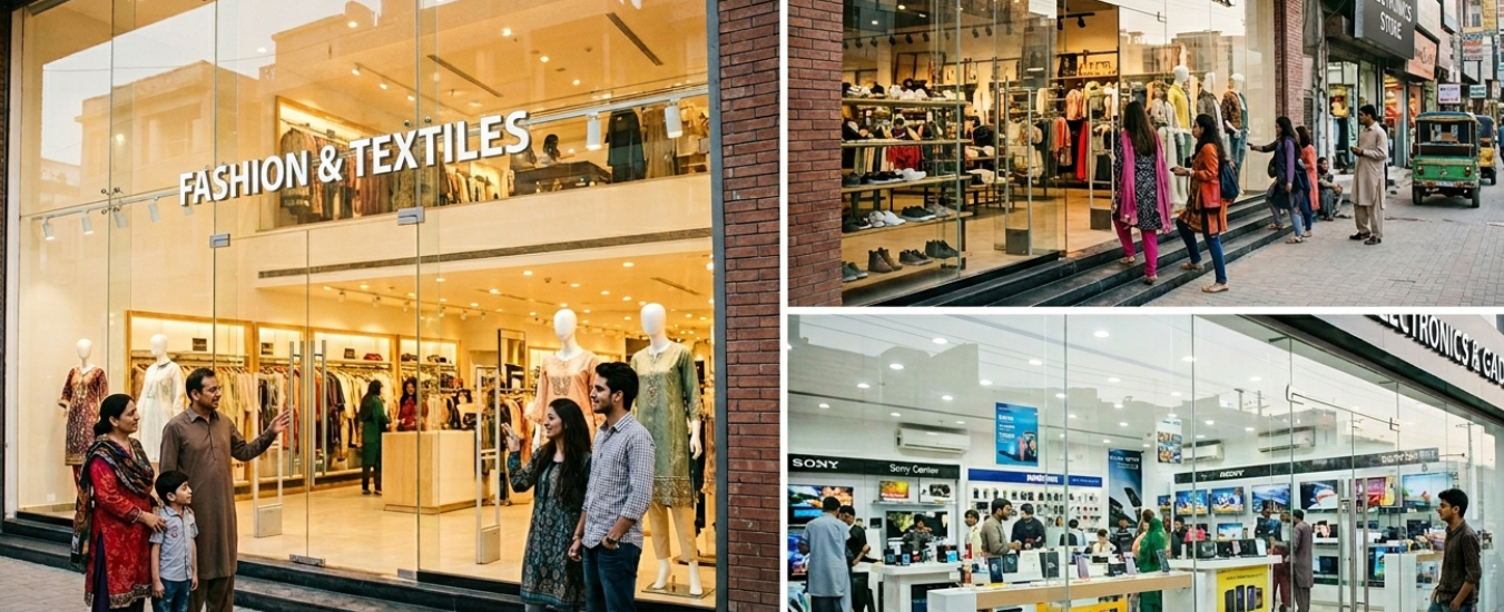 Modern glass shop front attracting customers with a clear and inviting storefront