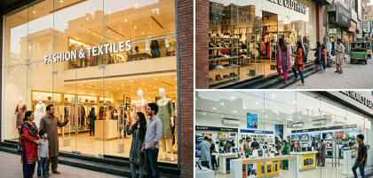 Modern glass shop front attracting customers with a clear and inviting storefront