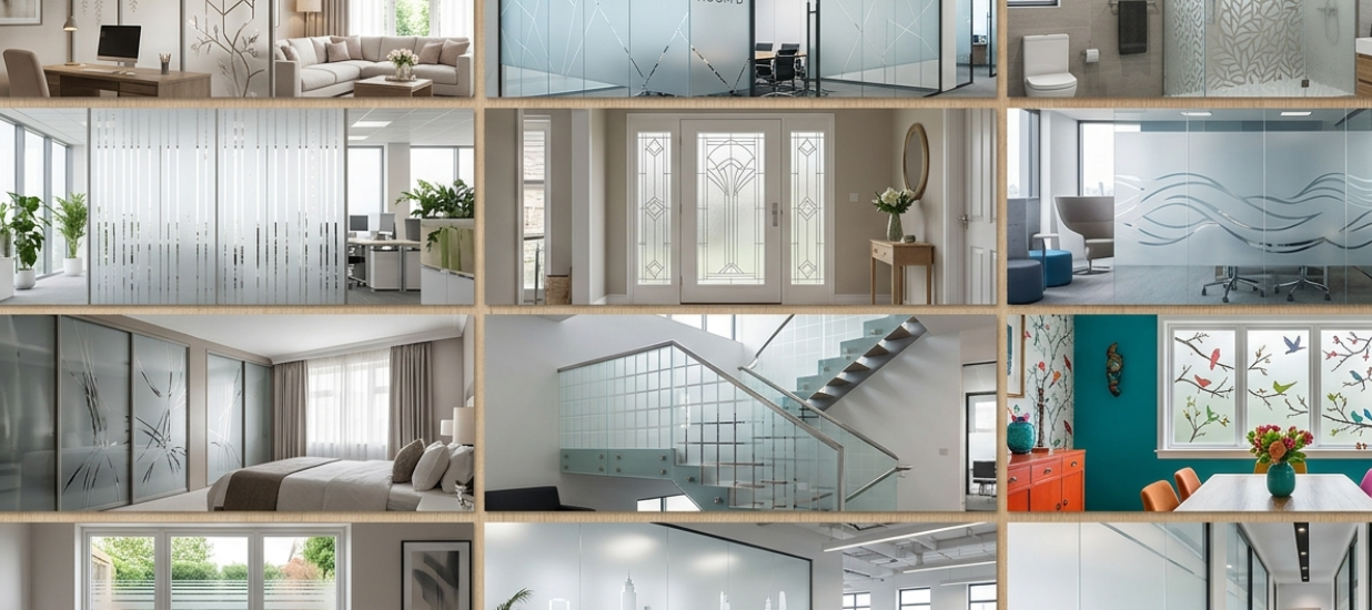 Modern frosted glass design for home and office