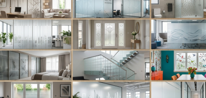 Modern frosted glass design for home and office