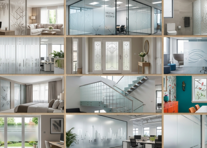 Modern frosted glass design for home and office