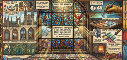 Colorful stained glass artwork showcasing timeless craftsmanship.