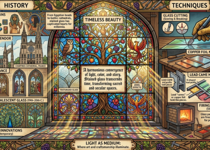 Colorful stained glass artwork showcasing timeless craftsmanship.