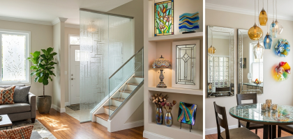 Decorative glass interior design