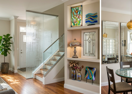 Decorative glass interior design
