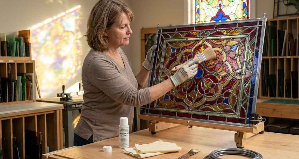 Stained glass care and maintenance