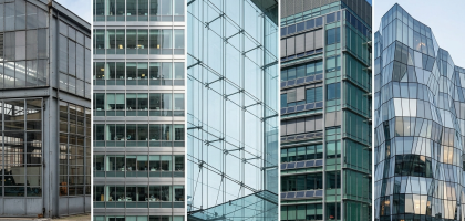 Evolution of glass curtain walls in architecture