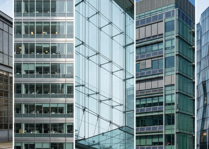 Evolution of glass curtain walls in architecture