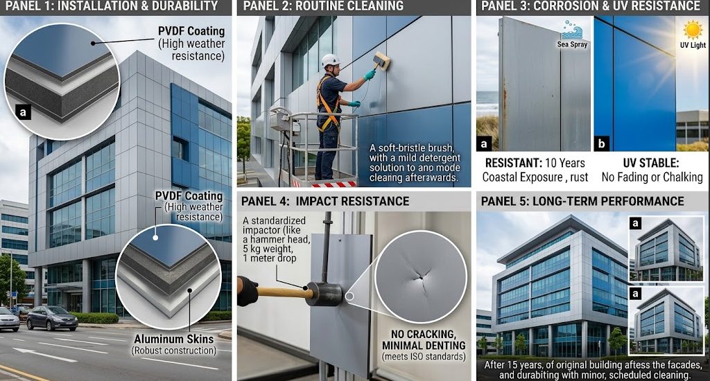 ACP wall cladding maintenance and durability