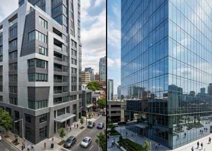 ACP wall cladding vs glass facades