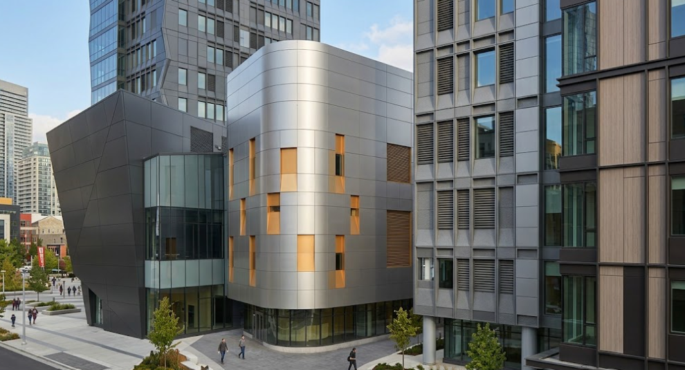 ACP wall cladding on modern buildings
