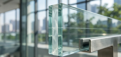 Laminated glass for soundproofing