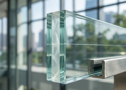 Laminated glass for soundproofing