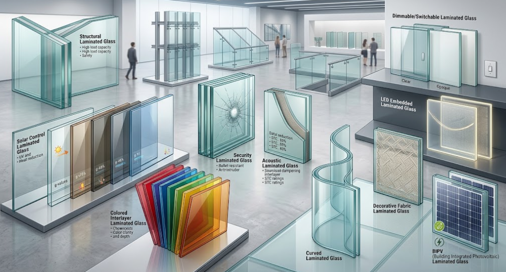 Green Glass Designer laminated glass products