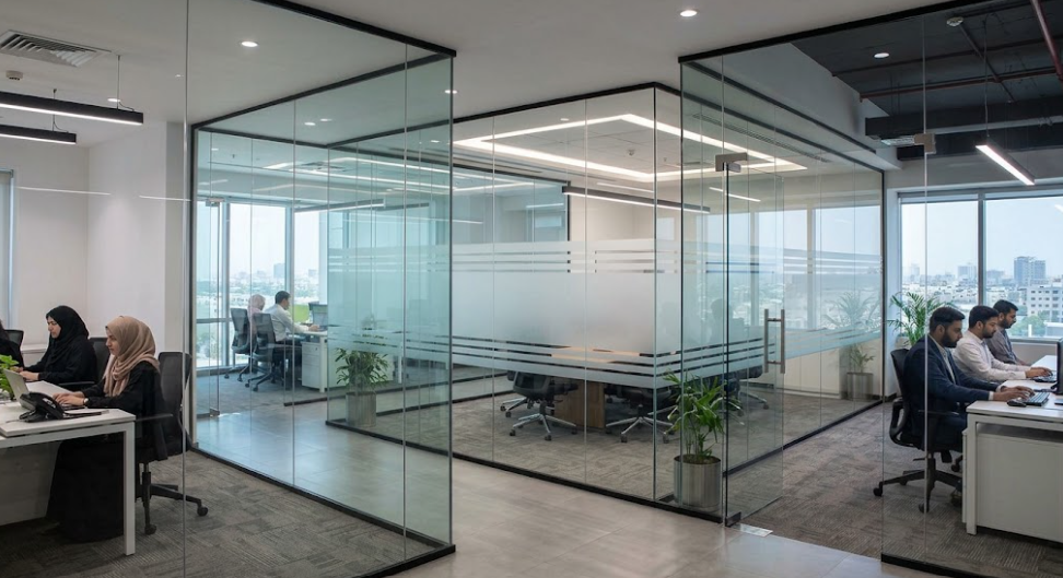Office glass partition cost in Pakistan