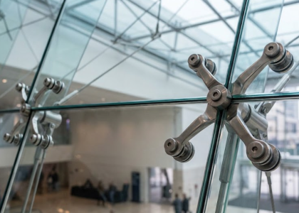 Safe glass shop front