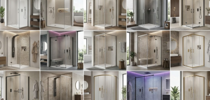 Modern glass shower cabin design