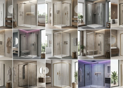 Modern glass shower cabin design