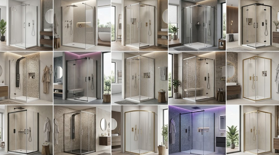 Modern glass shower cabin design