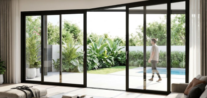 Modern sliding glass doors