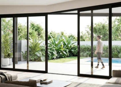 Modern sliding glass doors