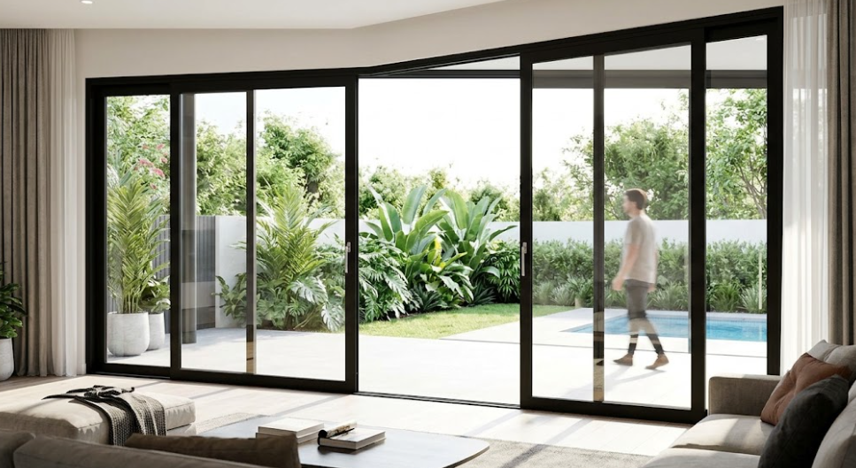 Modern sliding glass doors