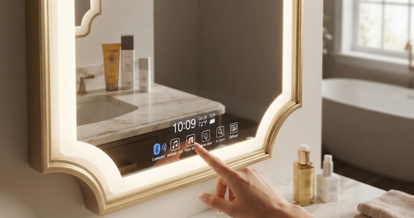 Decorative LED smart mirror features in Pakistan