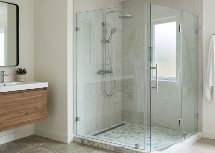 Glass shower cabin hygiene benefits