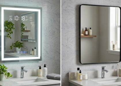 LED smart mirror vs regular mirror